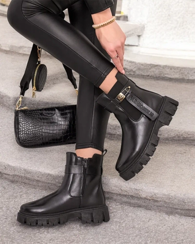 Royalfashion Sieviešu eko ādas Dobinas zābaki