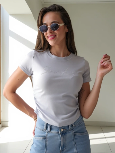 Royalfashion Women's Cotton Blouse with the inscription