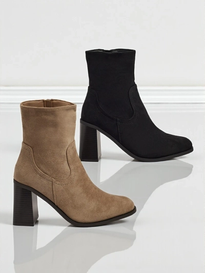 Women's Rune Fast Faux Suede Heeled Ankle Boots