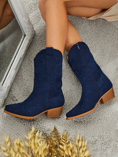 Женские ковбойские ботинки из эко-замши SpireHush