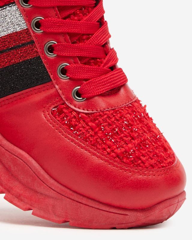 Red Hasmali Women's Sports Sneakers - Footwear