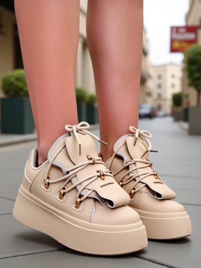 Royalfashion Women's sneakers with a decorative tongue Domatories