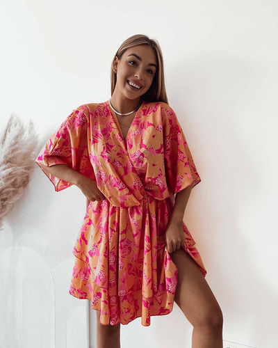 Royalfashion Sieviešu mini kleita ar oriģinālu rakstu