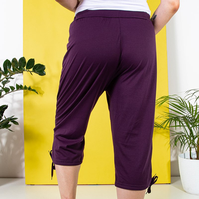 Women's purple 3/4 PLUS SIZE shorts - Clothing