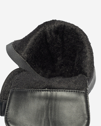 Black low boots with quilted upper Tepano - Footwear