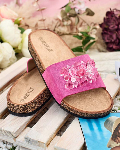 Royalfashion Sieviešu Villo flip-flops ar kristāliem