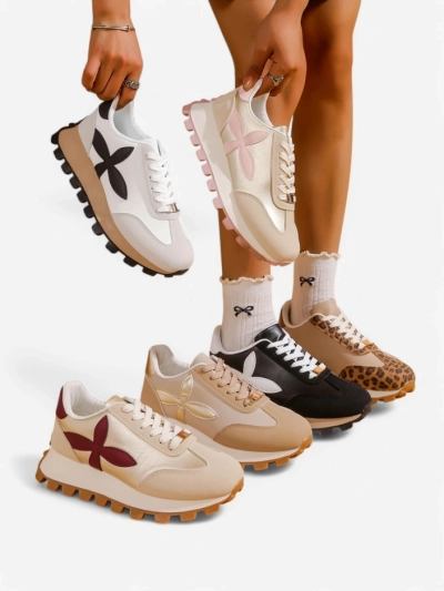 Royalfashion Women's sporty sneakers on a thicker sole Aloqa