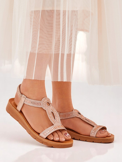 Royal Fashion Women's Ava Shine sandals with decorative straps
