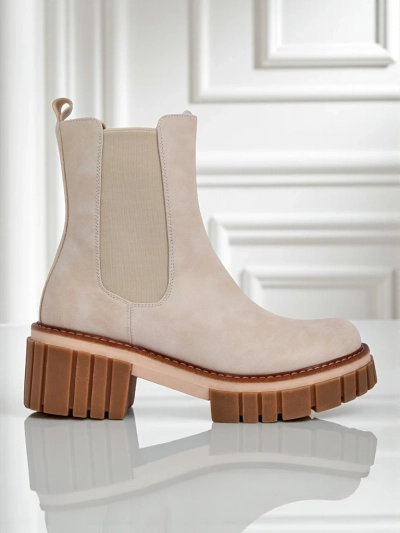 Amber Walk Ankle Boots with Block Heels Made of Eco Nubuck