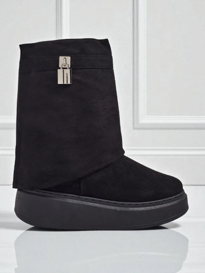 Elizze Women's Short Snow Boots with Detachable Upper
