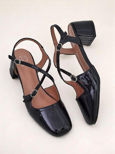 Royal Fashion Women's Lolita Low-Heeled Pumps with Decorative Straps