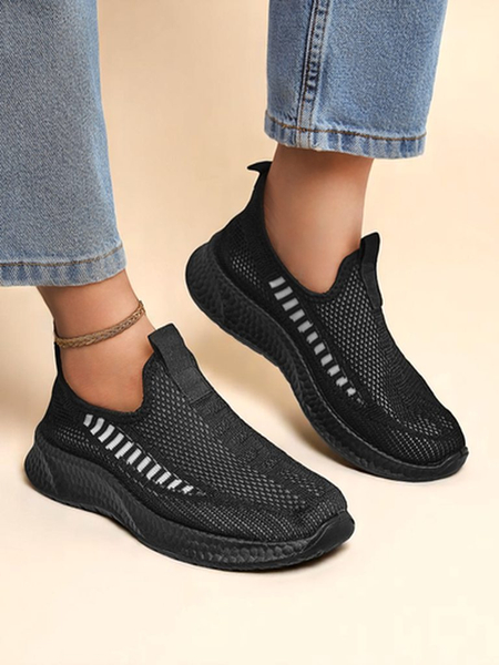 Royalfashion Women's Slip-On Fabric Sports Shoes Sport Slip-On