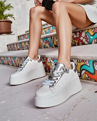 Royalfashion Women's platform sports sneakers Oviger