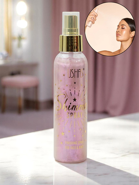 USHAS Summer Spray – Liquid Face and Body Highlighter Pink