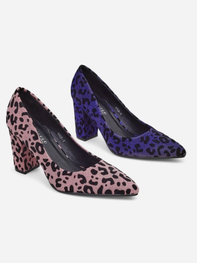 Royalfashion Women's leopard print pumps Leoart