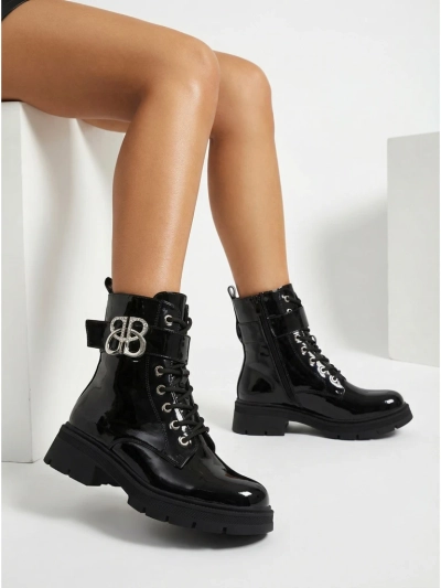 Veuli Women's Patent Eco-Leather Boots