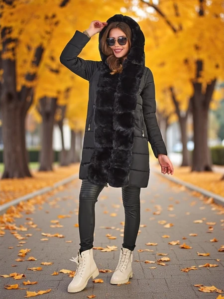 Royalfashion Sieviešu jaka ar atņemamām piedurkātēm