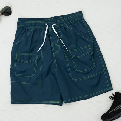 Dark blue men's sports shorts - Clothing