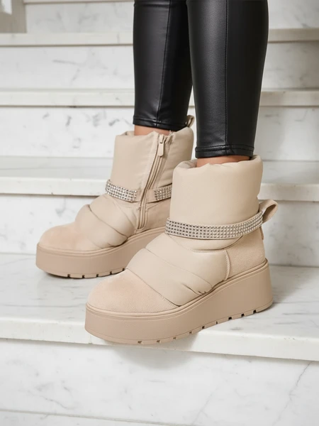 Royalfashion Women's Wedge Snow Boots Renosi