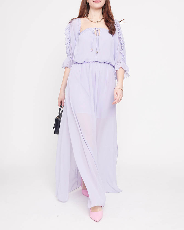 Women's purple Spanish maxi dress - Clothing