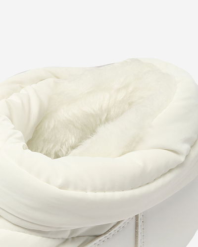 Royalfashion Women's slip-on snow boots in white color Ademra