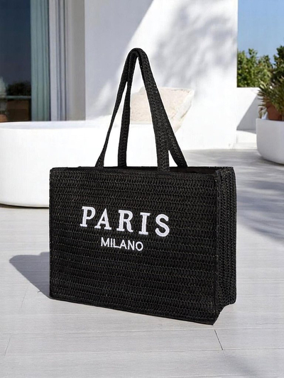 Large Straw Women's Tote Bag from Royalfashion - Paris Milano