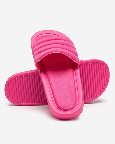 Women's striped sandals in fuchsia Lenira - Footwear