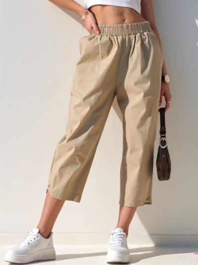 Royalfashion Women's Straight Trousers Material 7/8