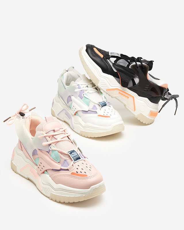 OUTLET Women's sports shoes, sneakers in white and purple Xillop - Footwear