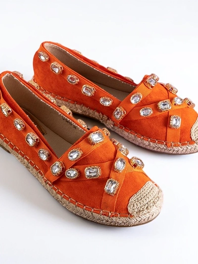 Oranžas sieviešu espadrilas ar Wamba kristāliem - Apavi