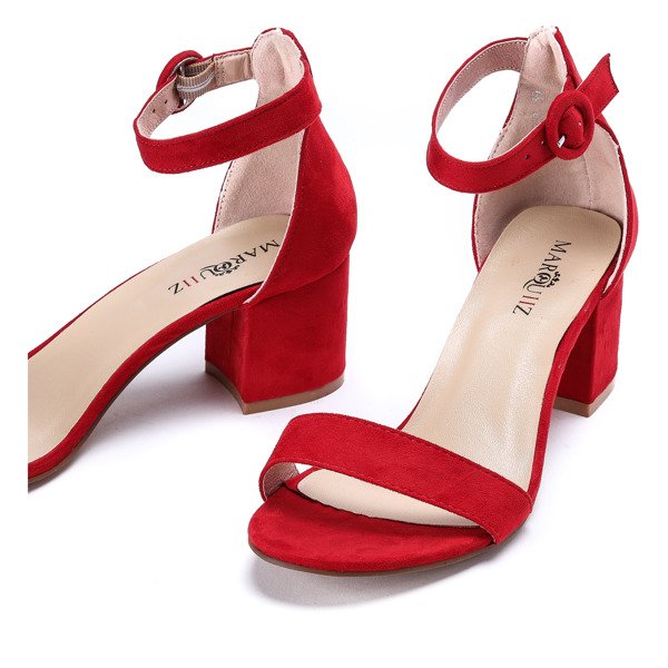 Красные сандалии на столбе Мадлен - Обувь