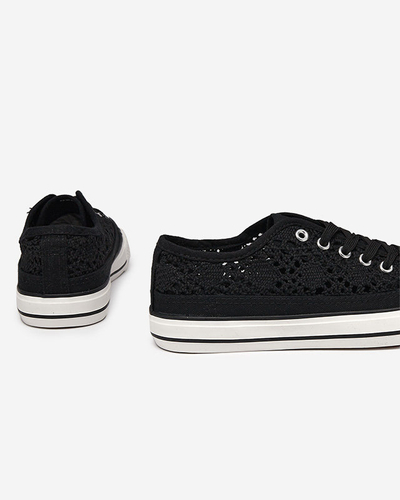 Black women's openwork Tareni sneakers - Footwear