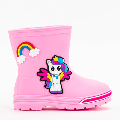 Girls' pink rain boots Uncon - Footwear