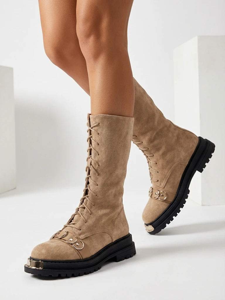 Royalfashion Women's Lace-up Boots Werces