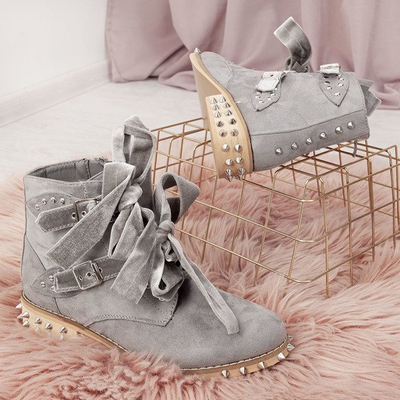 Gray Millerro studded bags - Shoes 1
