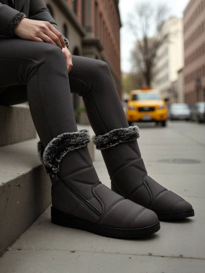 Royalfashion Women's winter boots resembling snow boots Baccinis