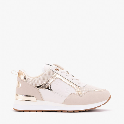 Beige women's sports shoes Nakobi - Footwear