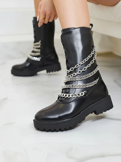 Royalfashion Sieviešu bagger zābaki melnā krāsā Goserre