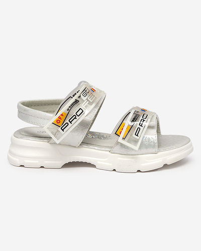 Royalfashion White children's Velcro sandals Keris