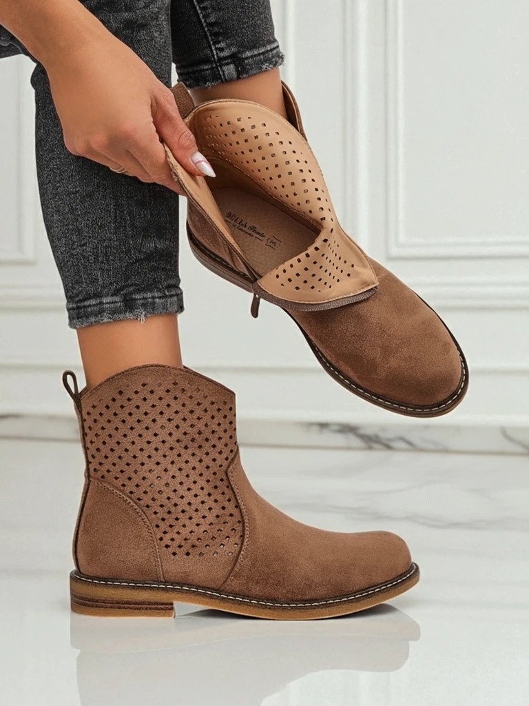 Royalfashion Women's Openwork Ankle Boots Toffas