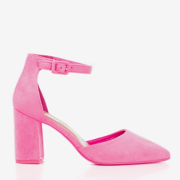 Neon pink women's sandals on the higher Raviola post - Footwear 1