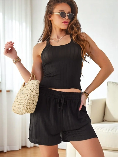 Royalfashion Women's two-piece sports set with shorts and a tank top