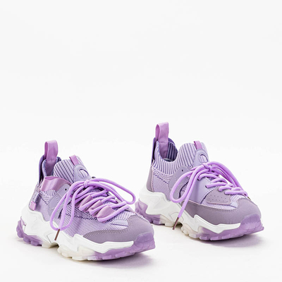 Purple women's sports shoes sneakers Olitax - Footwear