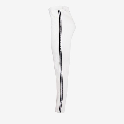 White women's sweatpants with stripes - Pants 1