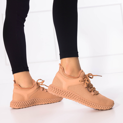 OUTLET Women's sports shoes in camel color Modika - Footwear