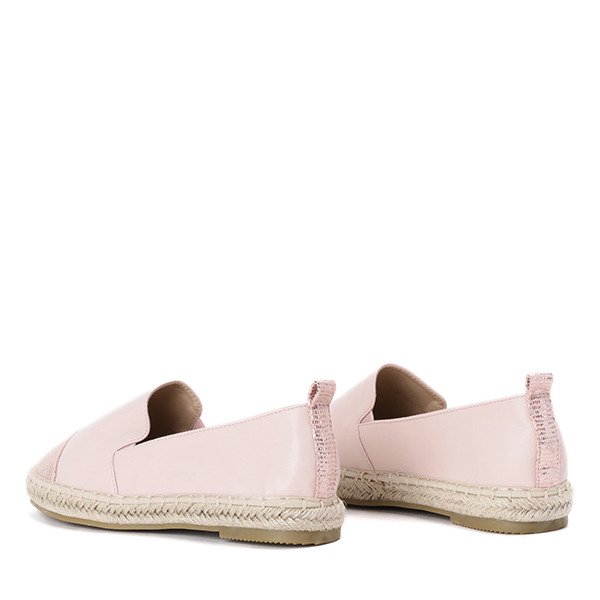 Różowe espadryle z ozdobnym noskiem Mackenzie - Obuwie