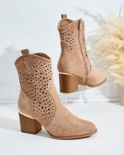 Royalfashion Sieviešu zemie ažūra zābaki Mozie