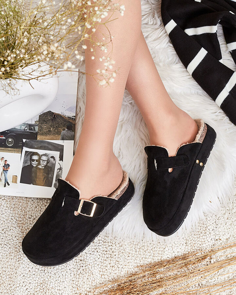 Royalfashion Женские тапочки с овчиной и пряжкой Kajis