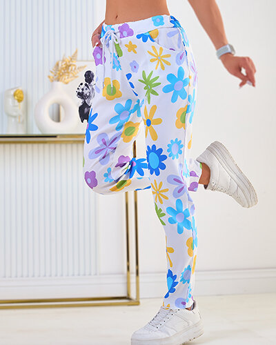 Royalfashion Women's floral fabric pants