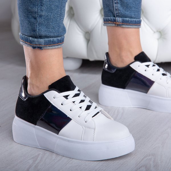 Черно-белые спортивные туфли на платформе Des - Обувь